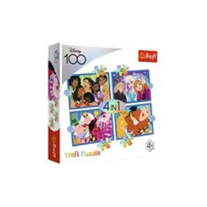 Trefl Puzzle 4v1 Šťastný svět Disney 28,5x20,5cm v krabici