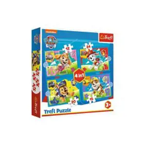 Trefl Puzzle 4v1 Štěňata v běhu Tlapková patrola/Paw Patrol 28,5x20,5cm v krabici