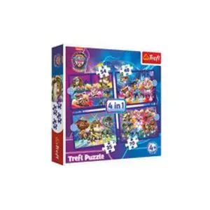 Trefl Puzzle 4v1 The Mighty Movie 2023 Paw Patrol/Tlapková Patrola v krabici