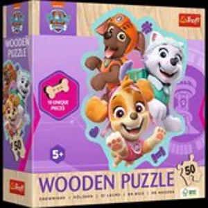 Trefl Puzzle dřevěné nepravidelné tvary Tlapková patrola/Paw Patrol 50 dílků