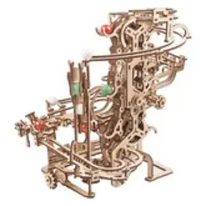 Ugears 3D dřevěné mechanické puzzle Kuličková dráha řetězová