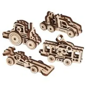 Ugears 3D mechanické puzzle U-Fidgety - hnací vozidla 36 ks