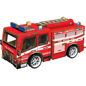 3D puzzle dřevěné - Hasičské auto 12 cm, Wiky kreativita, W035428