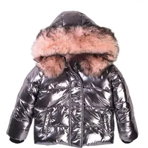 Bunda dívčí Puffa metalická, Minoti, Limited 1, holka - 104/110 | 4/5let