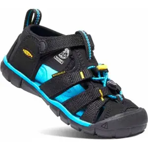 Dětské sandály SEACAMP II CNX, black/keen yellow, Keen, 1025141/1025128/1025108, černá - 24