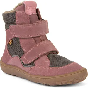 Dívčí zimní barefoot boty TEX WINTER Gray Pink, Froddo, G3160233-6, růžová - 40