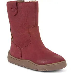 Dívčí zimní barefoot kozačky ZERU TEX BOOT Bordeaux, Froddo, G3160242-4, červená - 36