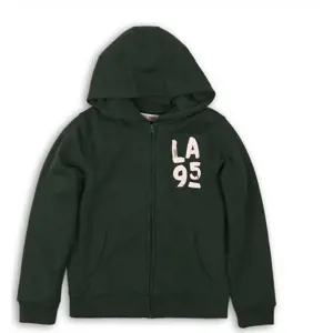 Mikina chlapecká s kapucí celopropínací, Minoti, KB FLEECE ZIP 9, zelená - 98/104 | 3/4let