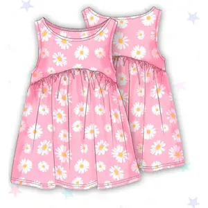 Šaty dívčí, Minoti, 10TVDRESS 2, růžová - 86/92 | 18-24m