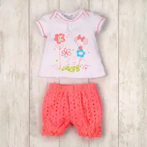 set dívčí tričko, kalhoty, Minoti, LOVELY 1, holka - 86/92 | 18-24m