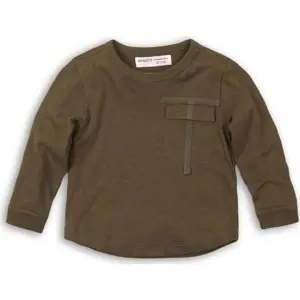 Tričko chlapecké s dlouhým rukávem, Minoti, RANGER 5, khaki - 68/80 | 6-12m