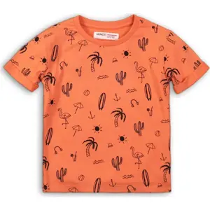 Tričko chlapecké s krátkým rukávem, Minoti, TB TSHIRT 6, oranžová - 68/80 | 6-12m